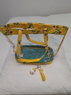 Lug Boutoque Yellow Floral Clear Tote Bag
